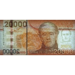 Chili - Pick 165k - 20'000 pesos - Série DJ - 2020 - Etat : NEUF