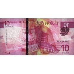 Chine - Macao - Pick 89 A - 10 patacas - Série AE - 18/05/2020 - Etat : NEUF
