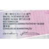 Chine - Macao - Pick 89 B - 20 patacas - Série BH - 18/05/2020 - Etat : NEUF