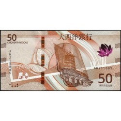 Chine - Macao - Pick 89 C - 50 patacas - Série AH - 18/05/2020 - Etat : NEUF