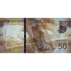 Chine - Macao - Pick 89 C - 50 patacas - Série AH - 18/05/2020 - Etat : NEUF