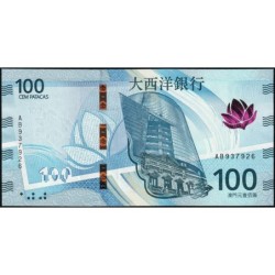 Chine - Macao - Pick 89 D - 100 patacas - Série AB - 18/05/2020 - Etat : NEUF