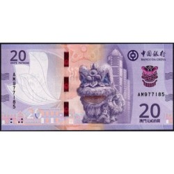 Chine - Macao - Pick 130 - 20 patacas - Série AM - 18/05/2020 - Etat : NEUF