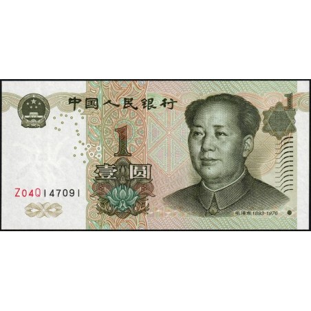 Chine - Banque Populaire - Pick 895c - 1 yüan - Série Z04Q - 1999 - Etat : NEUF