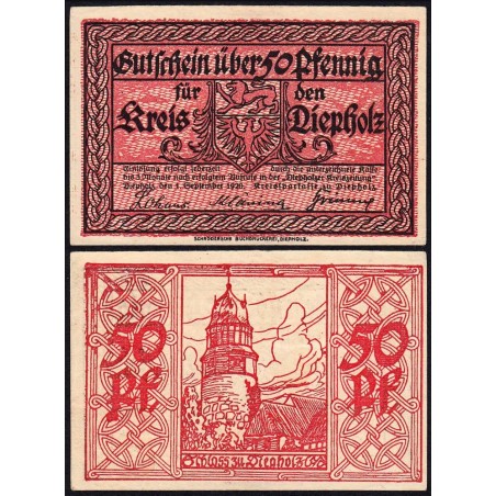 Allemagne - Notgeld - Diepholz - 50 pfennig - 01/09/1920 - Etat : SPL