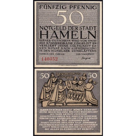 Allemagne - Notgeld - Hameln - 50 pfennig - 01/06/1921 - Etat : pr.NEUF
