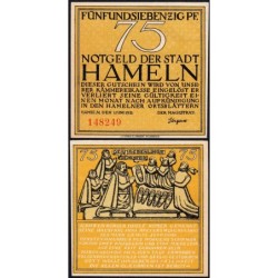 Allemagne - Notgeld - Hameln - 75 pfennig - 01/06/1921 - Etat : SPL