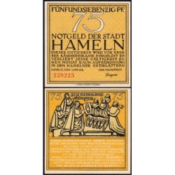 Allemagne - Notgeld - Hameln - 75 pfennig - 01/06/1921 - Etat : NEUF