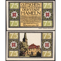 Allemagne - Notgeld - Hameln - 75 pfennig - Type 1 - 01/09/1921 - Etat : NEUF