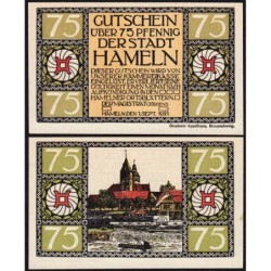 Allemagne - Notgeld - Hameln - 75 pfennig - Type 3 - 01/09/1921 - Etat : NEUF