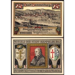 Allemagne - Notgeld - Hammelburg - 25 pfennig - 10/03/1918 (1921) - Etat : NEUF
