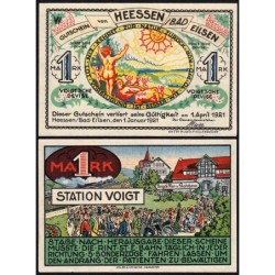 Allemagne - Notgeld - Heessen bei Eilsen - 75 pfennig - Série W - 01/01/1921 - Etat : SPL+