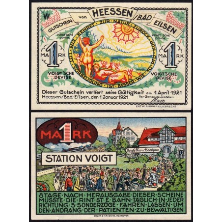 Allemagne - Notgeld - Heessen bei Eilsen - 75 pfennig - Série W - 01/01/1921 - Etat : SPL+