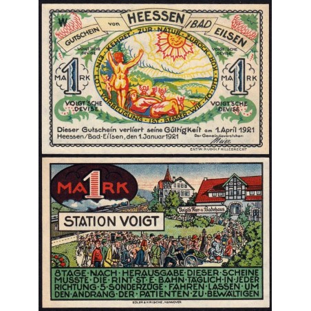 Allemagne - Notgeld - Heessen bei Eilsen - 75 pfennig - Série W - 01/01/1921 - Etat : SPL+