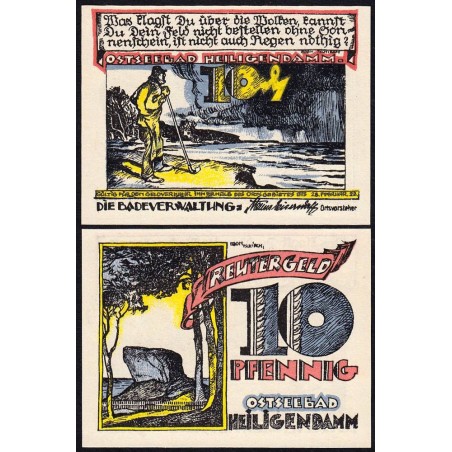 Allemagne - Notgeld - Heiligendamm - 10 pfennig - 1922 - Etat : pr.NEUF