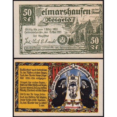 Allemagne - Notgeld - Helmarshausen - 50 pfennig - 15/05/1921 - Etat : NEUF