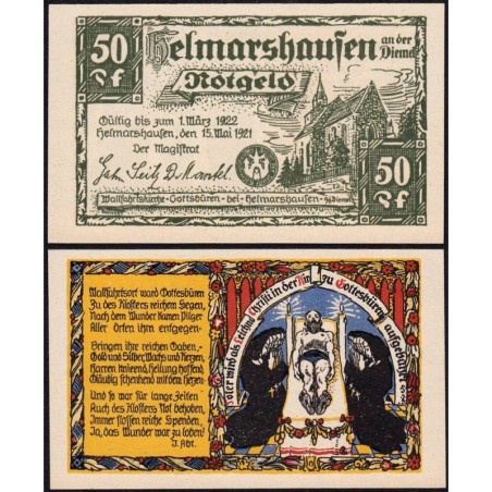 Allemagne - Notgeld - Helmarshausen - 50 pfennig - 15/05/1921 - Etat : NEUF