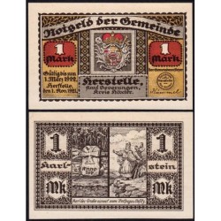 Allemagne - Notgeld - Herstelle - 1 mark - 01/11/1921 - Etat : NEUF