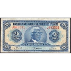 Haïti - Pick 201_2 - 2 gourdes - Série J - 12/04/1919 (1971) - Etat : TB