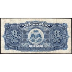 Haïti - Pick 201_2 - 2 gourdes - Série J - 12/04/1919 (1971) - Etat : TB