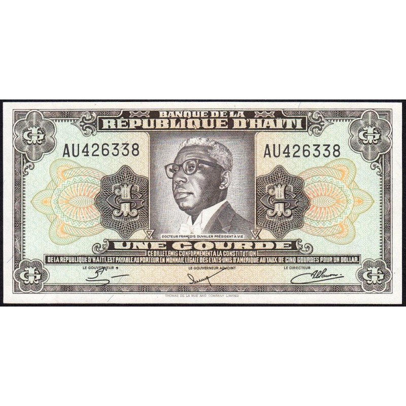 Haïti - Pick 239 - 1 gourde - Série AU - 17/08/1979 (1984) - Etat : NEUF