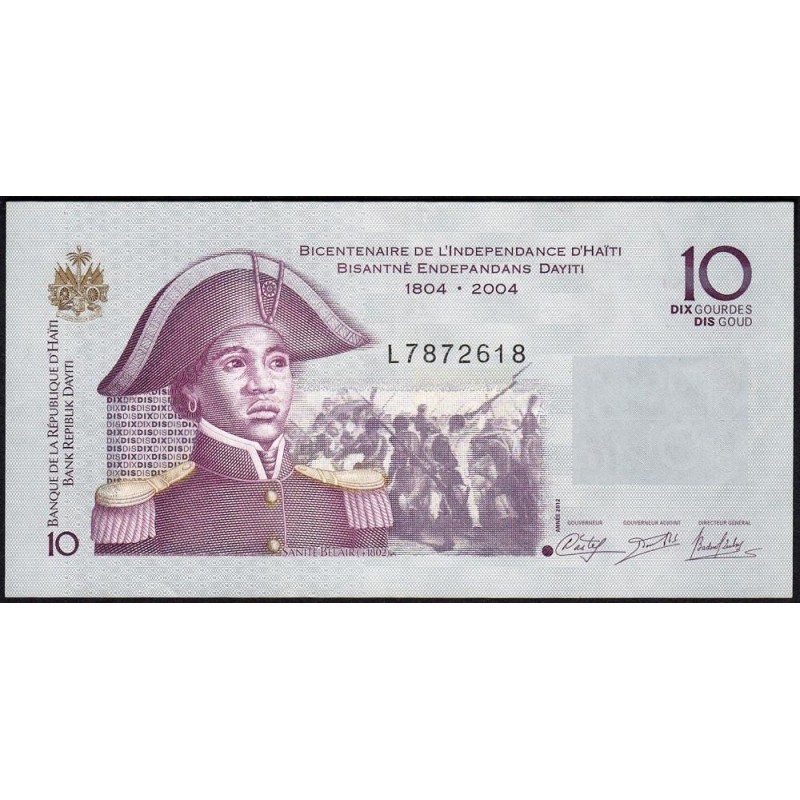 Haïti - Pick 272e - 10 gourdes - Série L - 2012 - Commémoratif - Etat : TTB