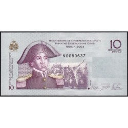 Haïti - Pick 272f - 10 gourdes - Série N - 2014 - Commémoratif - Etat : SPL+