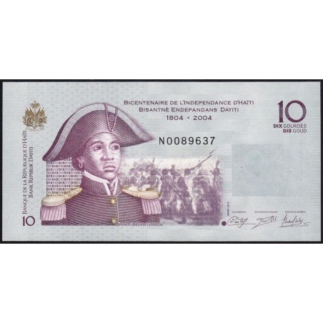 Haïti - Pick 272f - 10 gourdes - Série N - 2014 - Commémoratif - Etat : SPL+
