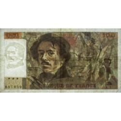 F 68-01 - 1978 - 100 francs - Delacroix - Série A.1 - Etat : TB