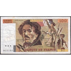 F 68-01 - 1978 - 100 francs - Delacroix - Série D.1 - Etat : TB