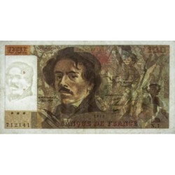 F 68-01 - 1978 - 100 francs - Delacroix - Série N.1 - Etat : TB