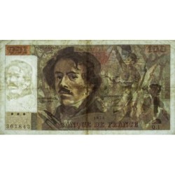 F 68-01 - 1978 - 100 francs - Delacroix - Série Q.1 - Etat : TB-