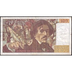 F 68-01 - 1978 - 100 francs - Delacroix - Série Q.1 - Etat : TB-