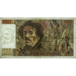 F 68-01 - 1978 - 100 francs - Delacroix - Série U.1 - Etat : TB-