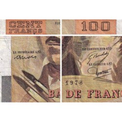 F 68-01 - 1978 - 100 francs - Delacroix - Série X.1 - Etat : TB-