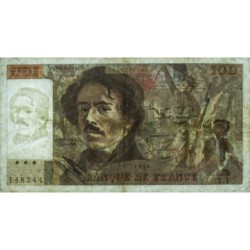 F 68-01 - 1978 - 100 francs - Delacroix - Série X.1 - Etat : TB-