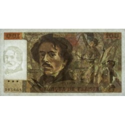 F 68-02 - 1978 - 100 francs - Delacroix - Série C.2 - Etat : TB-