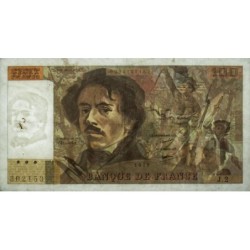F 68-02 - 1978 - 100 francs - Delacroix - Série J.2 - Etat : TB-