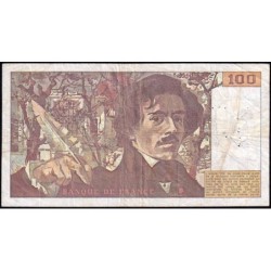 F 68-02 - 1978 - 100 francs - Delacroix - Série J.2 - Etat : B+