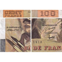 F 68-02 - 1978 - 100 francs - Delacroix - Série J.2 - Etat : B+