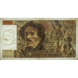 F 68-02 - 1978 - 100 francs - Delacroix - Série J.2 - Etat : TB