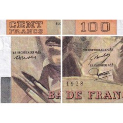 F 68-02 - 1978 - 100 francs - Delacroix - Série O.2 - Etat : TB