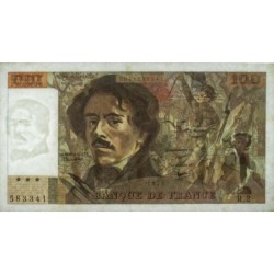 F 68-02 - 1978 - 100 francs - Delacroix - Série R.2 - Etat : TTB+