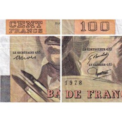 F 68-02 - 1978 - 100 francs - Delacroix - Série U.2 - Etat : TB-