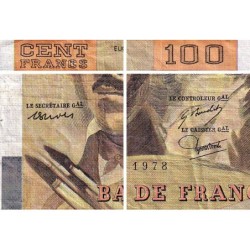 F 68-02 - 1978 - 100 francs - Delacroix - Série U.2 - Etat : B+