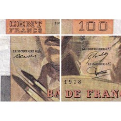 F 68-02 - 1978 - 100 francs - Delacroix - Série X.2 - Etat : TB