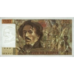 F 68-03 - 1978 - 100 francs - Delacroix - Série B.3 - Etat : TTB