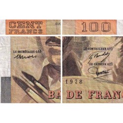 F 68-03 - 1978 - 100 francs - Delacroix - Série D.3 - Etat : B