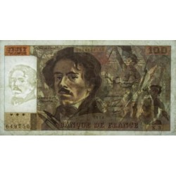 F 68-03 - 1978 - 100 francs - Delacroix - Série K.3 - Etat : TB-
