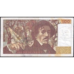 F 68-02 - 1978 - 100 francs - Delacroix - Série V.2 - Etat : TB-